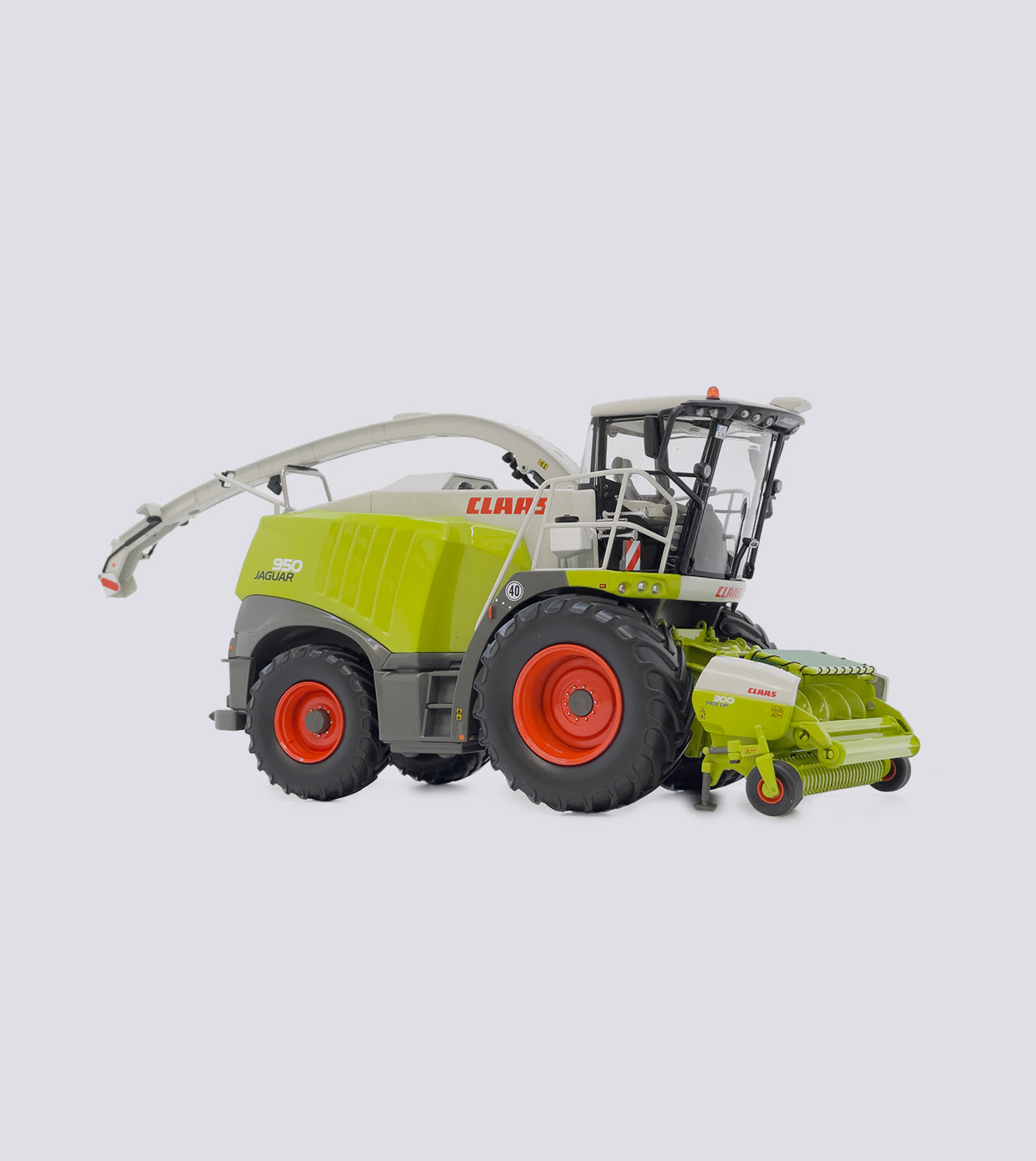 Claas Jaguar 950 Dynamic Power Facelift mit Pick-Up 300 (1:32)