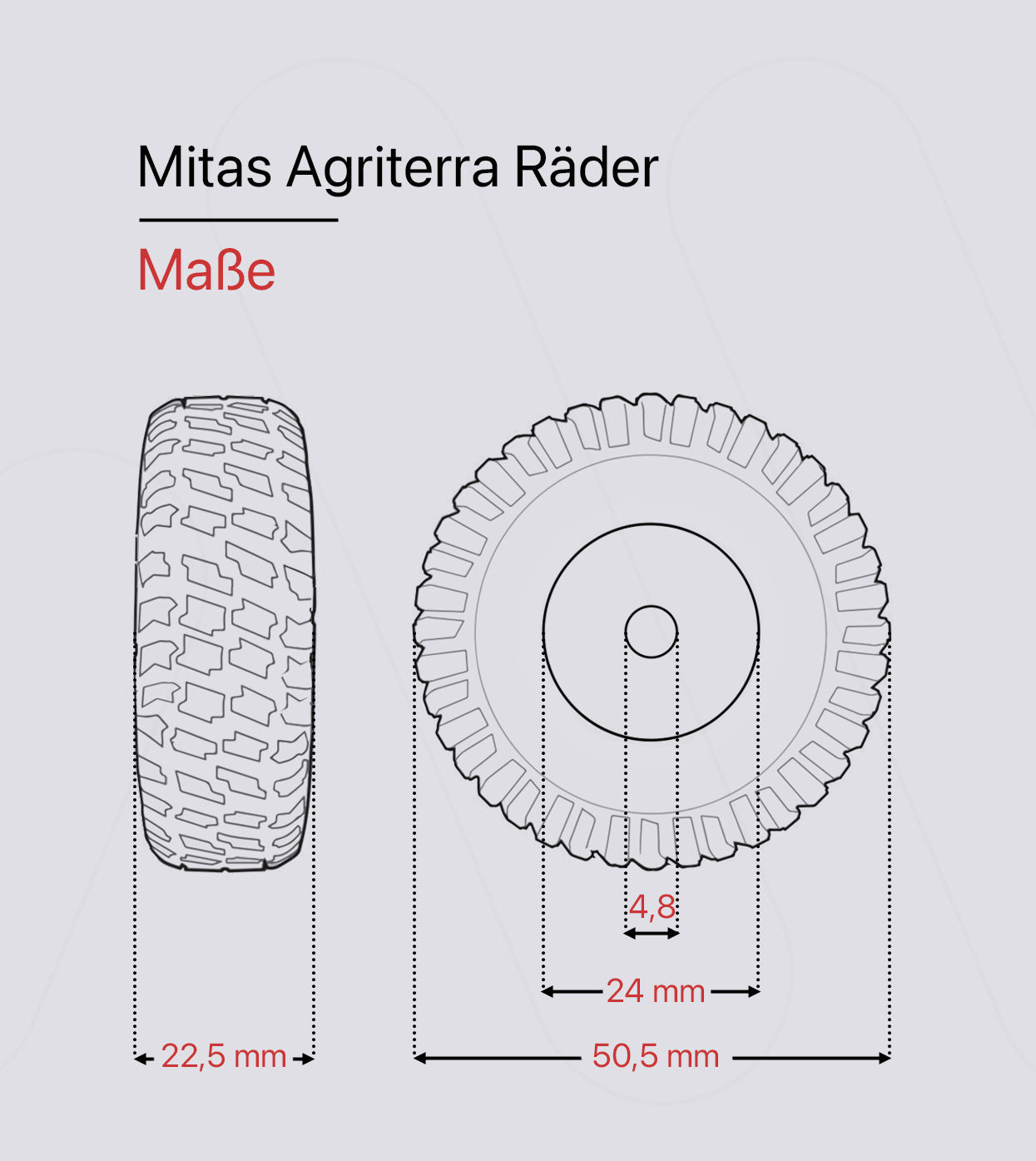 Mitas Agriterra Wheels Set (1:32)