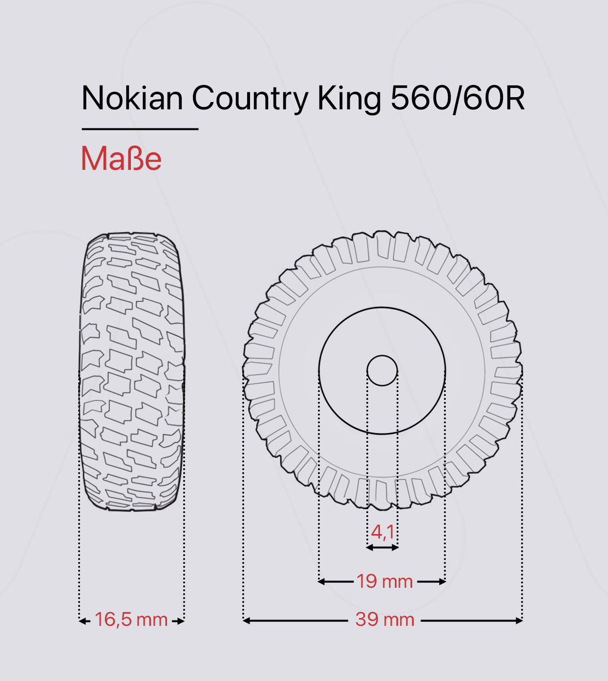 Nokian Country King 560/60R Räder Set (1:32)