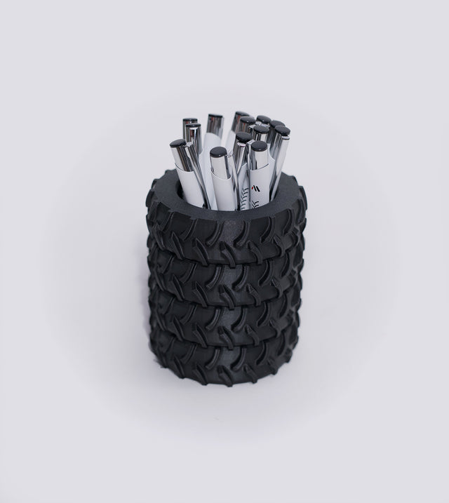 Tire stack pencil cups