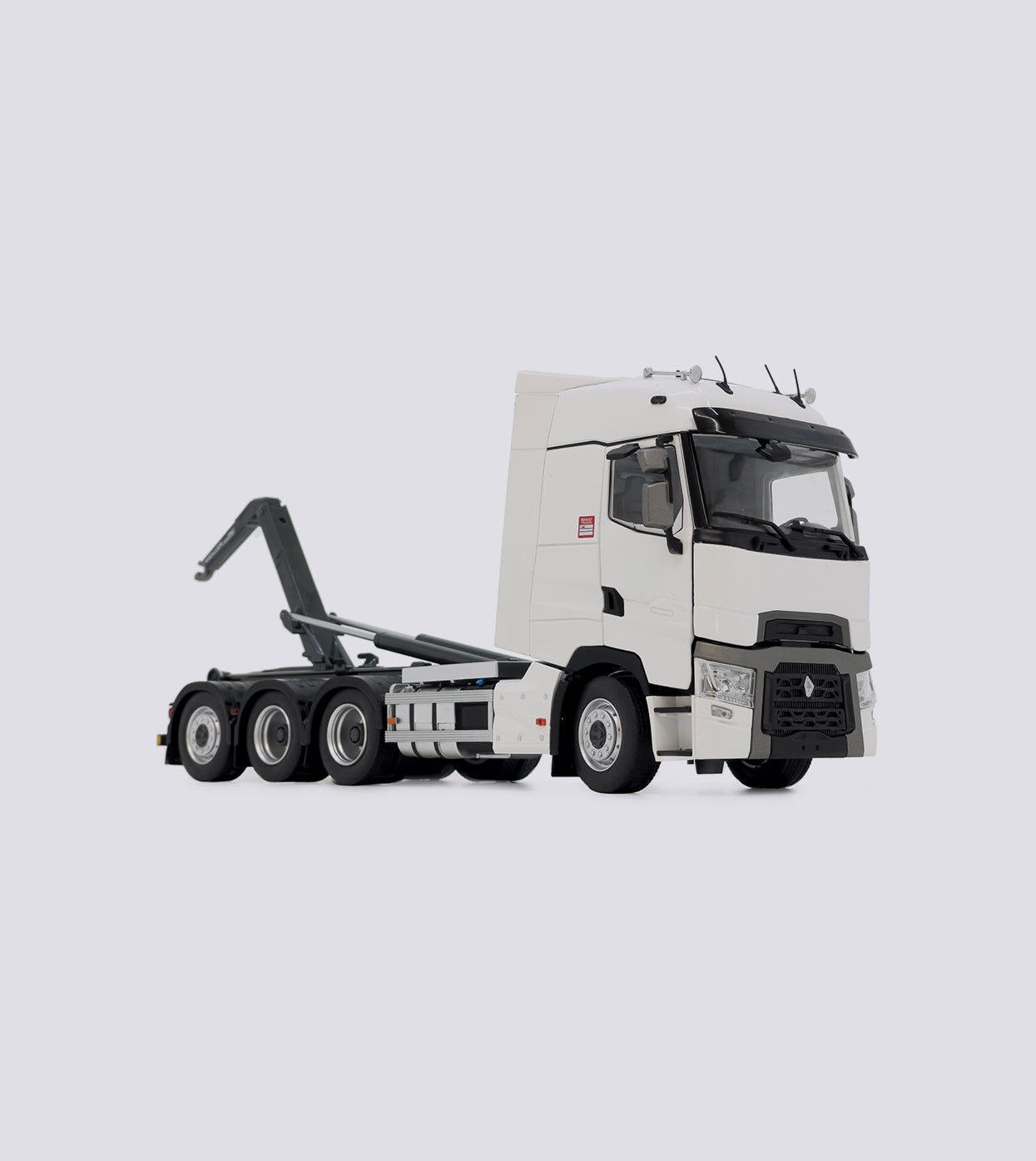 Renault mit Hakenlift Weiß (1:32)